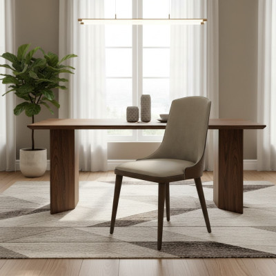 Luxury Design Upholstered Chair Dining Chair Seat Dining Furniture Wood New