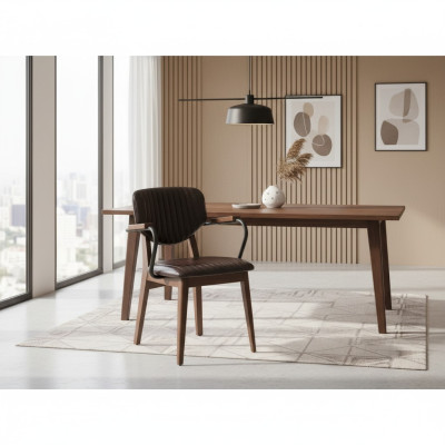 Luxury chair with armrests dining chair furniture upholstered seat modern furnishings
