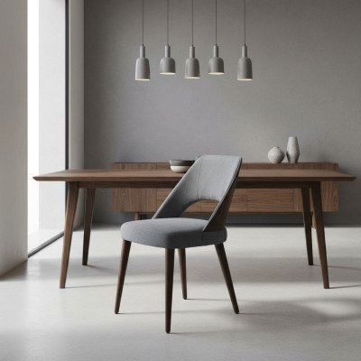 Dining room chair grey upholstered fabric new luxury seat chair interior design