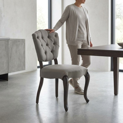 Luxury Design Upholstered Chair Furniture Chairs Seat Dining Room Wood Design