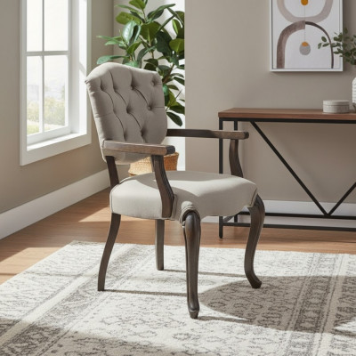 Dining room designer Chesterfield chair wood luxury style modern upholstered chair new