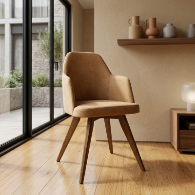 Designer furniture chair with armrests modern luxury dining room decor
