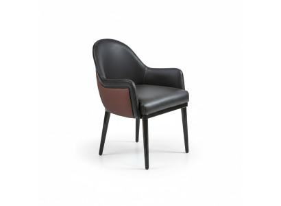 Black chair with armrests modern dining room luxury furniture upholstered seat