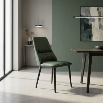 Designer chair modern luxury furniture dining room upholstered seat interior new