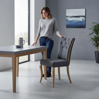 Luxury dining room furniture designer gray chair new furnishings modern chairs