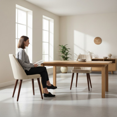 Designer chairs, furnishings, luxury chair, dining room furniture, wood, new
