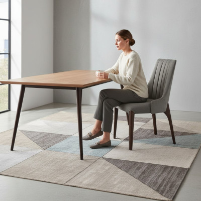 Gray Dining Chair Design Modern Upholstered Seat Luxury Furniture New