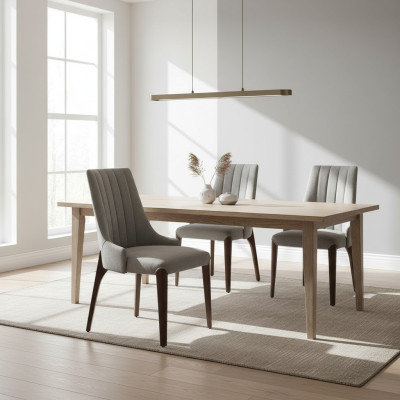 Gray Dining Chair Design Modern Upholstered Seat Luxury Furniture New