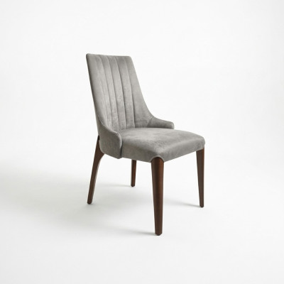 Gray Dining Chair Design Modern Upholstered Seat Luxury Furniture New