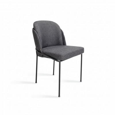 Luxury Gray Chair Dining Room Upholstered Fabric Furniture New Designer Chairs
