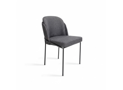 Luxury Gray Chair Dining Room Upholstered Fabric Furniture New Designer Chairs