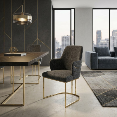 Armchair Luxury Chair with Armrests Designer Modern Furniture New