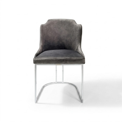 Modern chair gray luxury designer furniture dining chair padded chair