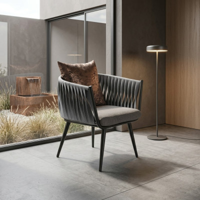 Gray armchair new furniture dining room designer chair with armrests