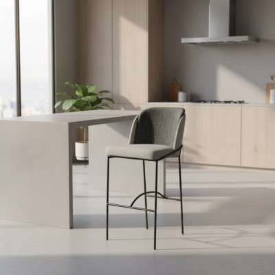 Dining room bar stools design bar chairs upholstered chair modern gray