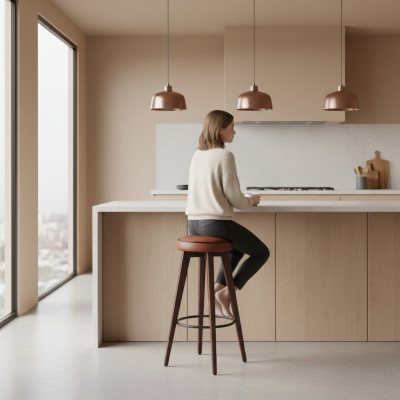 Brown bar stool design furniture modern decor bar chairs dining room