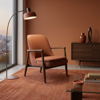 Armchair living room upholstery luxury seat design furniture modern decor.