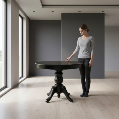 Dining room design dining table luxury round furniture modern wood interior