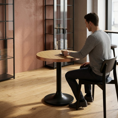 Round Dining Table Luxury Furnishings Modern Wood Design Tables