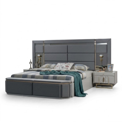 Bedroom complete bed 2x nightstands new luxury furniture set furnishing