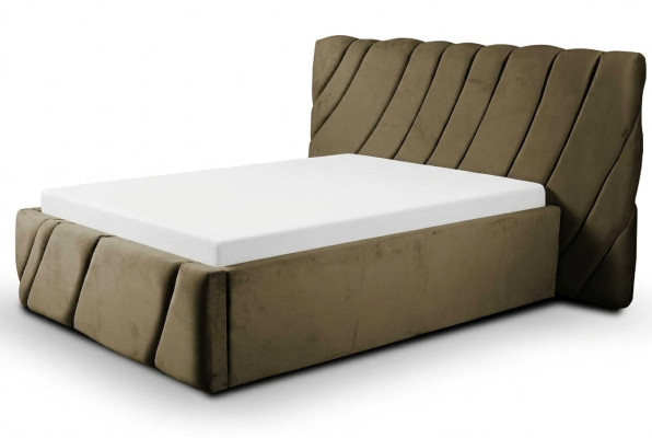 Luxury bedroom bed design upholstery double hotel bed furniture fittings