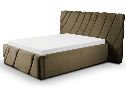 Luxury bedroom bed design upholstery double hotel bed furniture fittings