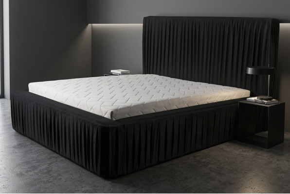Luxury double hotel bed design bedroom luxury black modern