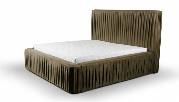 Fabric design bed double beds luxury marriage modern hotel frame sleep room