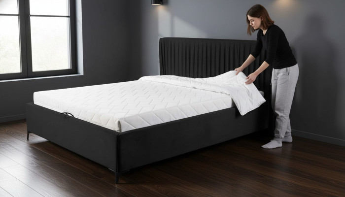 Hotel bed luxury design beds upholstery wood textile bedroom 180x200 new