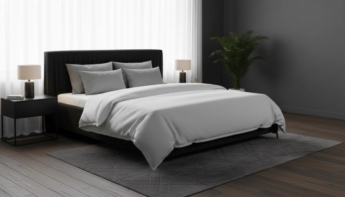 Hotel bed luxury design beds upholstery wood textile bedroom 180x200 new