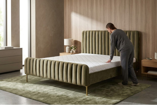 Modern bed upholstery design luxury double bed hotel design beds furniture wooden bed