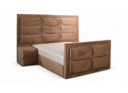 Luxury bedroom set nightstand bed 2-piece complete set design furnishing new