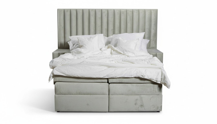 Bedroom set bed bedside table 3 pcs design modern luxury beds gray