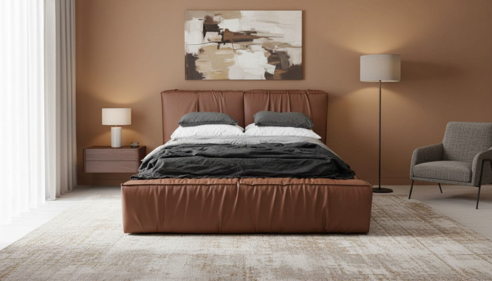 Beds Hotel Faux Leather 180x200cm Luxury Furniture Design Upholstered Bed Bed