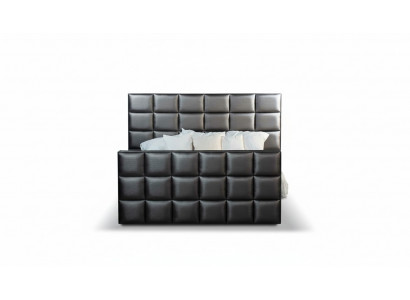 Bedroom beds, faux leather luxury bed, box spring bed 180 x 200 cm.