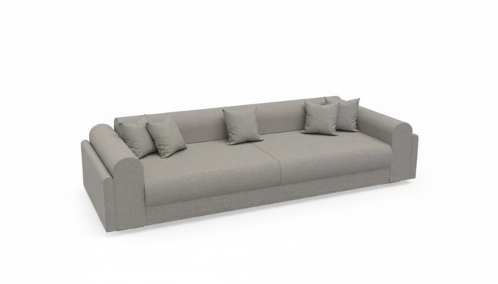 Designer sofa 3-seater gray fabric sofa sofas textiles couch three-seater 240cm