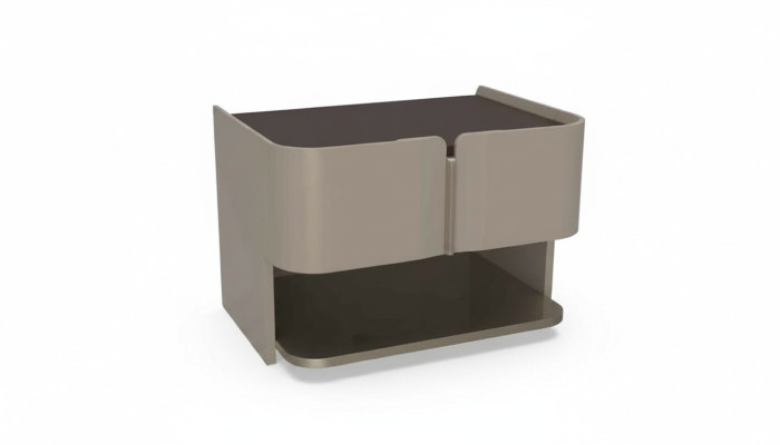 Gray Design Nightstand Console Side Tables Bedroom Wood Luxury