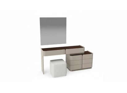 Vanity table mirror chic white stool complete set bedroom new 3-piece