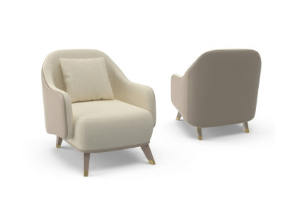 Armchair 1-Seater Upholstered Sofas Design Luxury Textile Couch White Sofa New