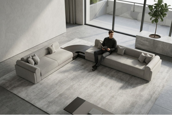 Corner sofa L-shape fabric corner couch sofa upholstery premium couch couches furniture