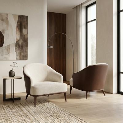 Armchair Seat Modern Design Living Room Brown Style Luxury Recliner