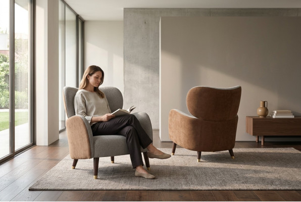 Armchair Gray Living Room Furniture Design Modern Luxury Single-Seat Recliner