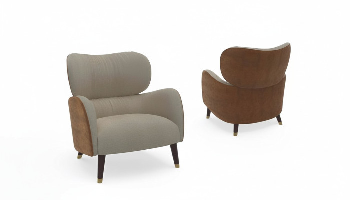 Armchair Gray Living Room Furniture Design Modern Luxury Single-Seat Recliner