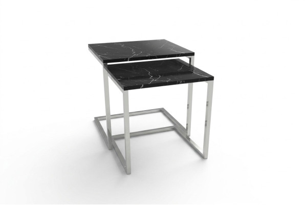 Side table living room furniture material black stainless steel design table