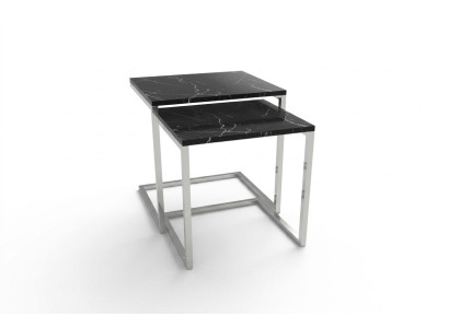 Side table living room furniture material black stainless steel design table