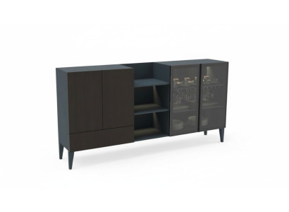 Modern sideboard wooden furniture dresser chest of drawers brown black new