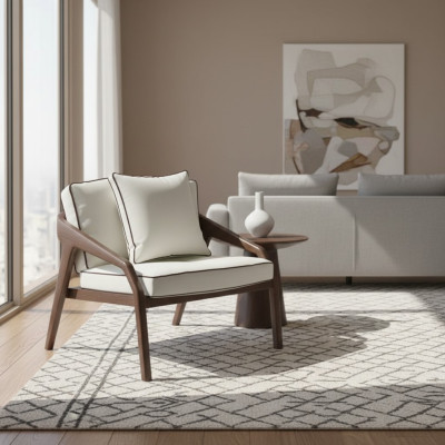 Luxury Seat Relax Faux Leather Lounge Upholstered Armchair Design Chair New