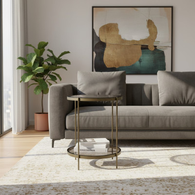 Side table glass stylish new luxurious modern gray coffee table new