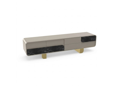 TV stand RTV lowboard classic gray wood modern living room new