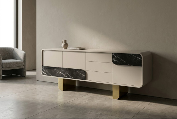 Designer sideboard, mirror design furniture, console, wood, dresser